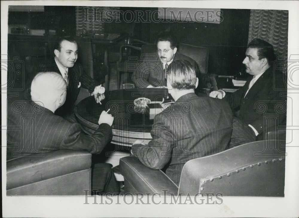 1952 Press Photo Turkish Trade & Economics Delegation Visits Yugoslavia - Historic Images