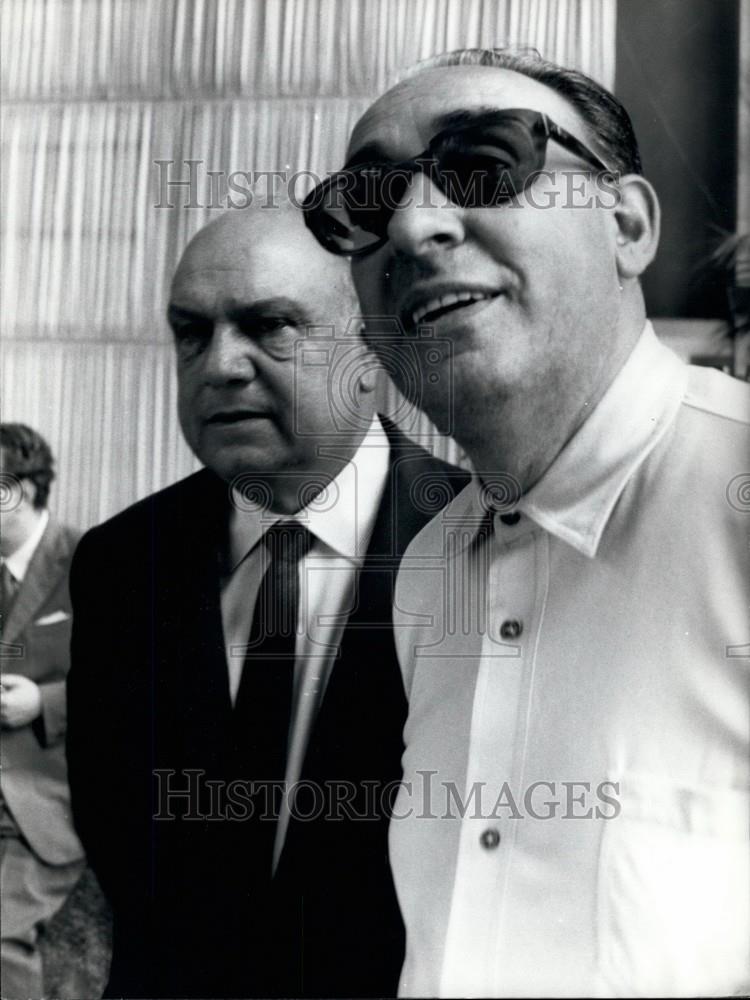 1969 Press Photo Giuseppe De Martino (left) and Giacomo Mancini ,Italy - Historic Images