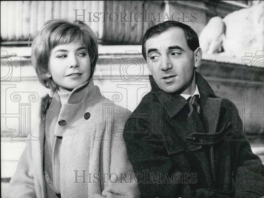 Press Photo Charles Aznavour and Utta Taeger to Star in "Les Dragueurs" - Historic Images