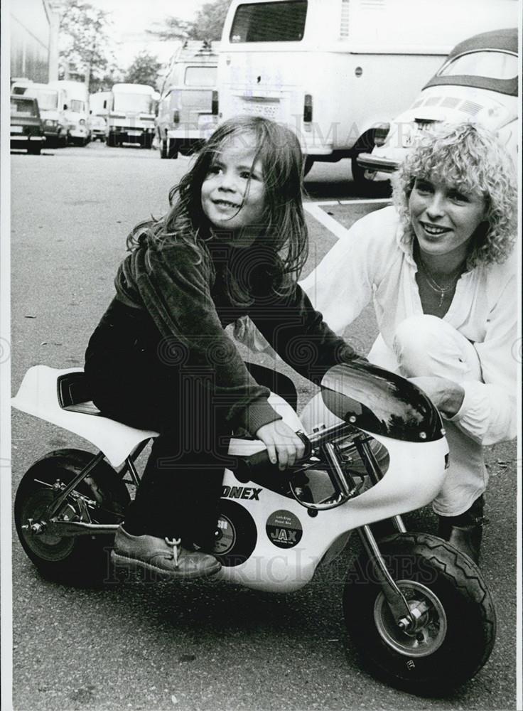 Press Photo Child Riding Mini-bike - Historic Images