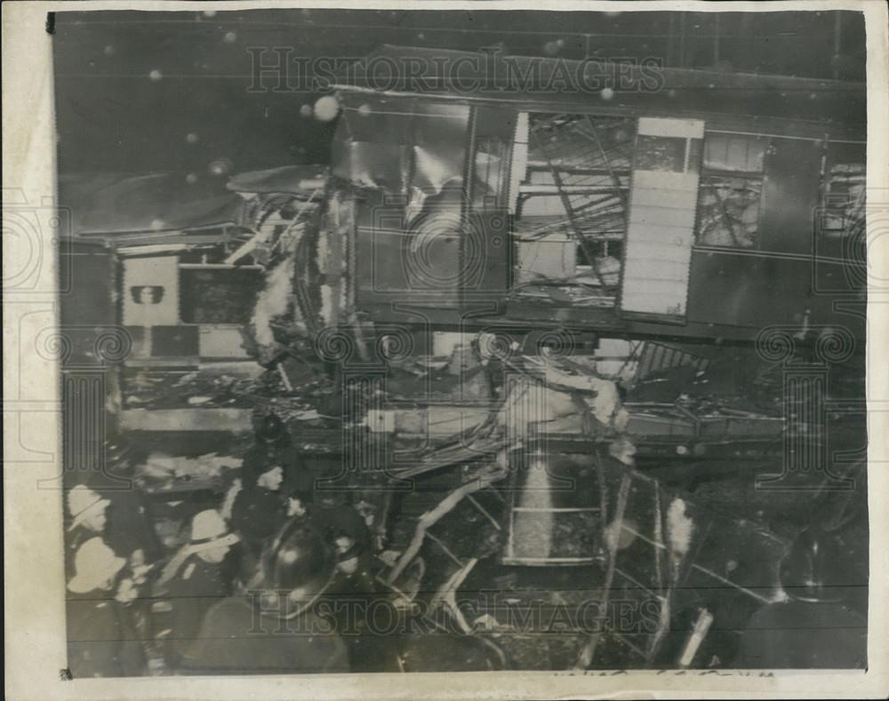 1962 Press Photo Wreckage Train Crash Copperhall Junction Crewe Cheshire England - Historic Images