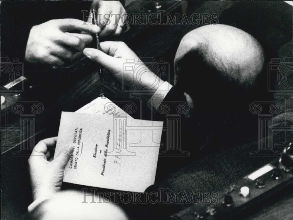 1971 Press Photo Election of the 6th President of Italian Senate - Historic Images