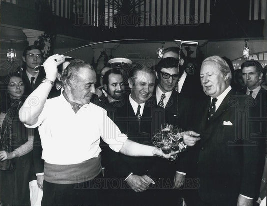 1973 Press Photo Prime Minister Edward Heath London International Boat Show - Historic Images