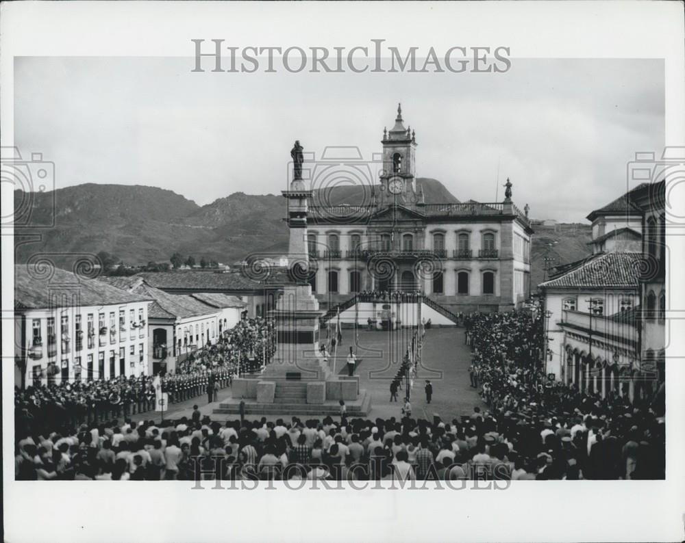 Press Photo City Hall, Outo-Preto, Brazil, Praca Tiradentes - Historic Images