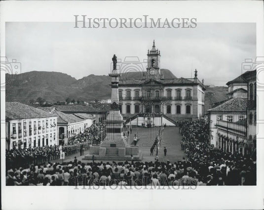 Press Photo City Hall, Outo-Preto, Brazil, Praca Tiradentes - Historic Images