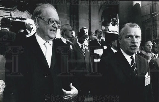 Press Photo Prime Minister Sweden Tage Erlander OECD Secretary Van Lannep - Historic Images