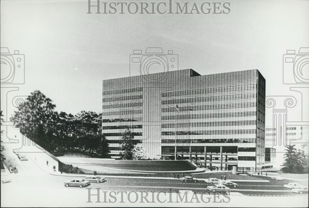 1974 Press Photo Model for new U.S. Embassy in Tokyo - Historic Images