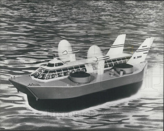 1967 Press Photo Artist's Impression First Navyplane Hovercraft French Riviera - Historic Images