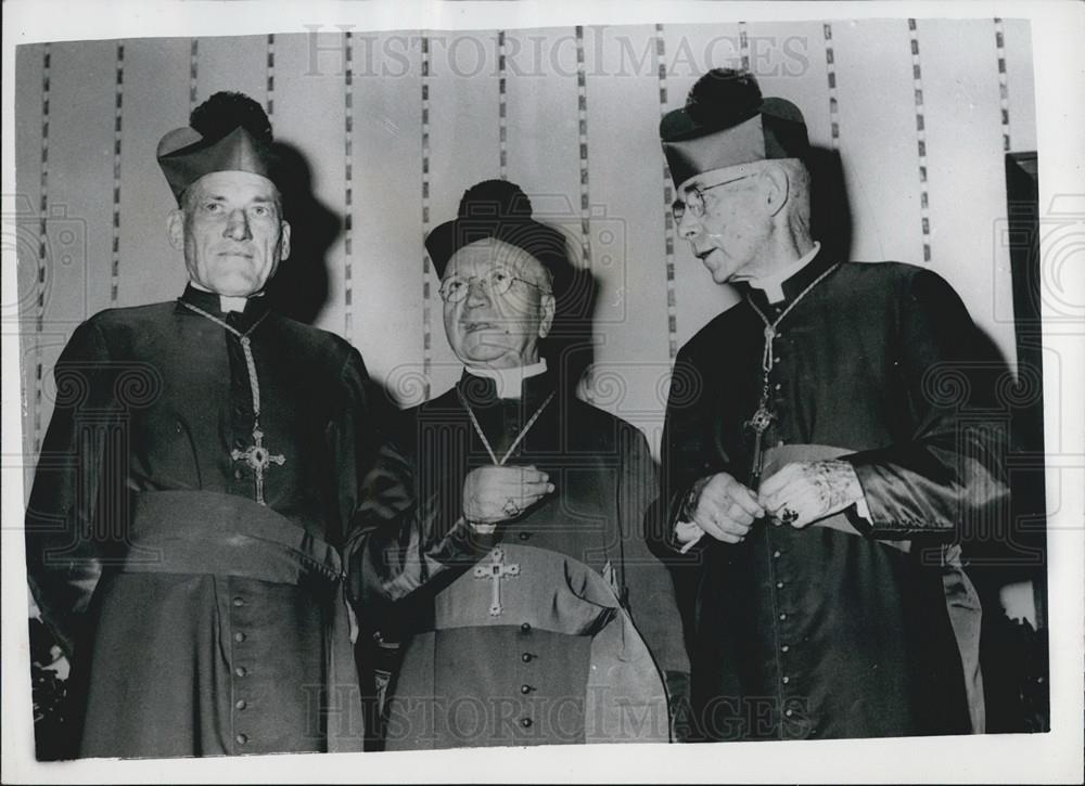 1958 Press Photo Cardinals Cushing, Cicognani, O&#39;Hara - Historic Images