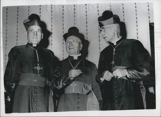 1958 Press Photo Cardinals Cushing, Cicognani, O'Hara - Historic Images