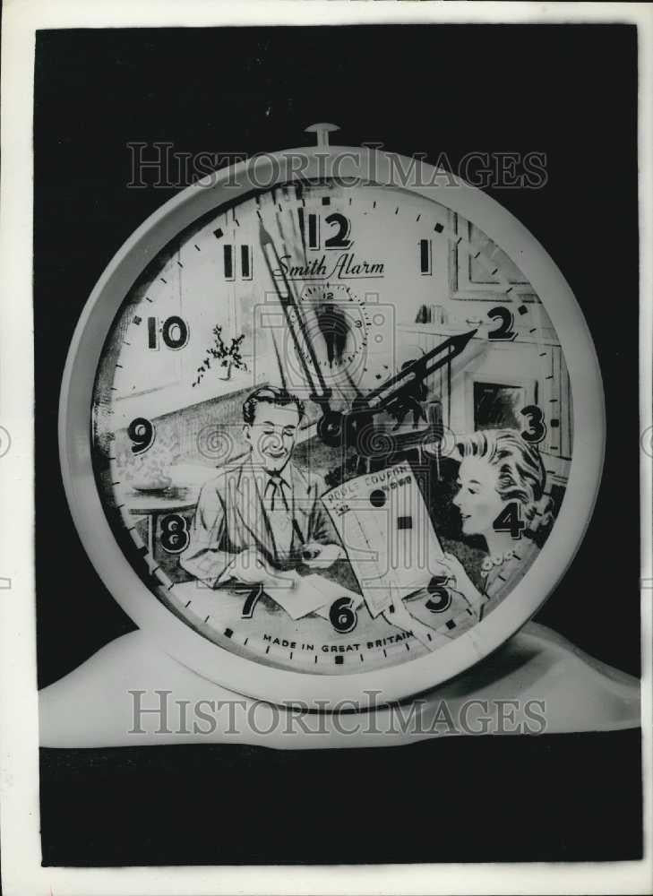 1956 Press Photo Football pools forcasting clock - Historic Images