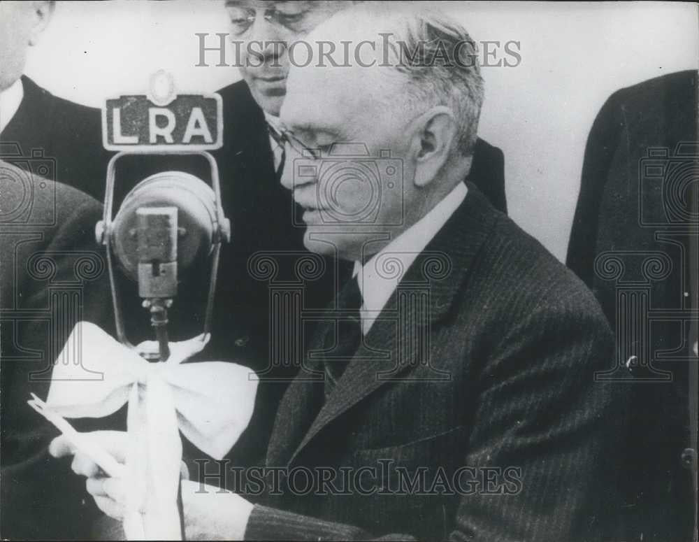 Press Photo Ramon Castillo deposed Argentine President - Historic Images