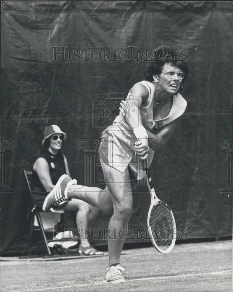 1973 Press Photo Billie Jean King Forest Hills - Historic Images