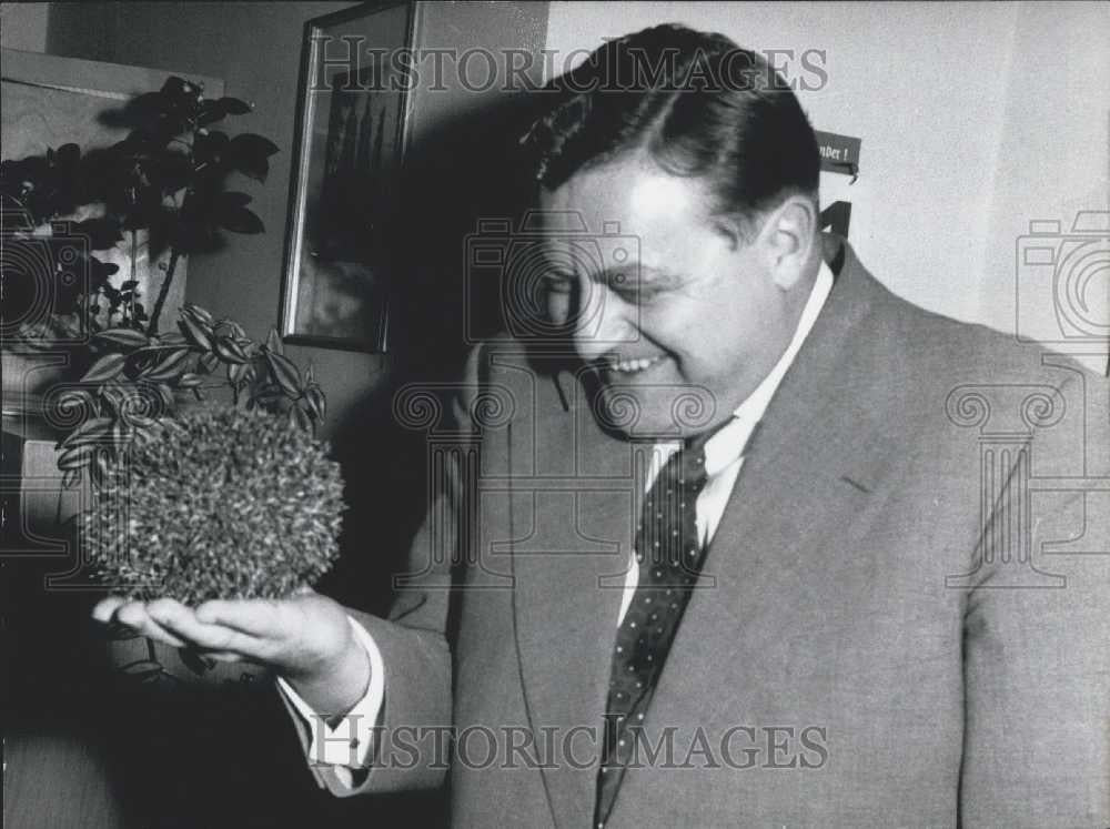 1957 Press Photo Ministers of the German Federal Republic Surprised By Circus - Historic Images