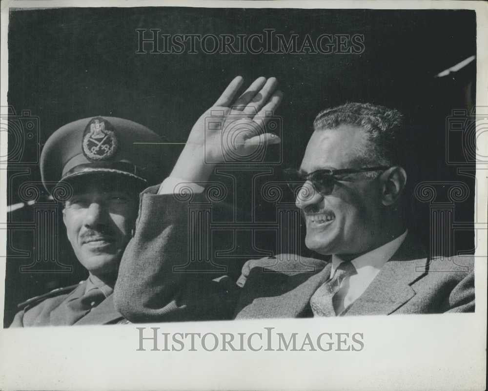 1961 Press Photo President Nasser Attends 5th Anniversary of Suez Victory Day - Historic Images