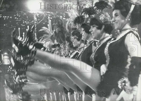 1967 Press Photo Bavarian Carnival Prince Guards Dancing Munich Festival Ball - Historic Images
