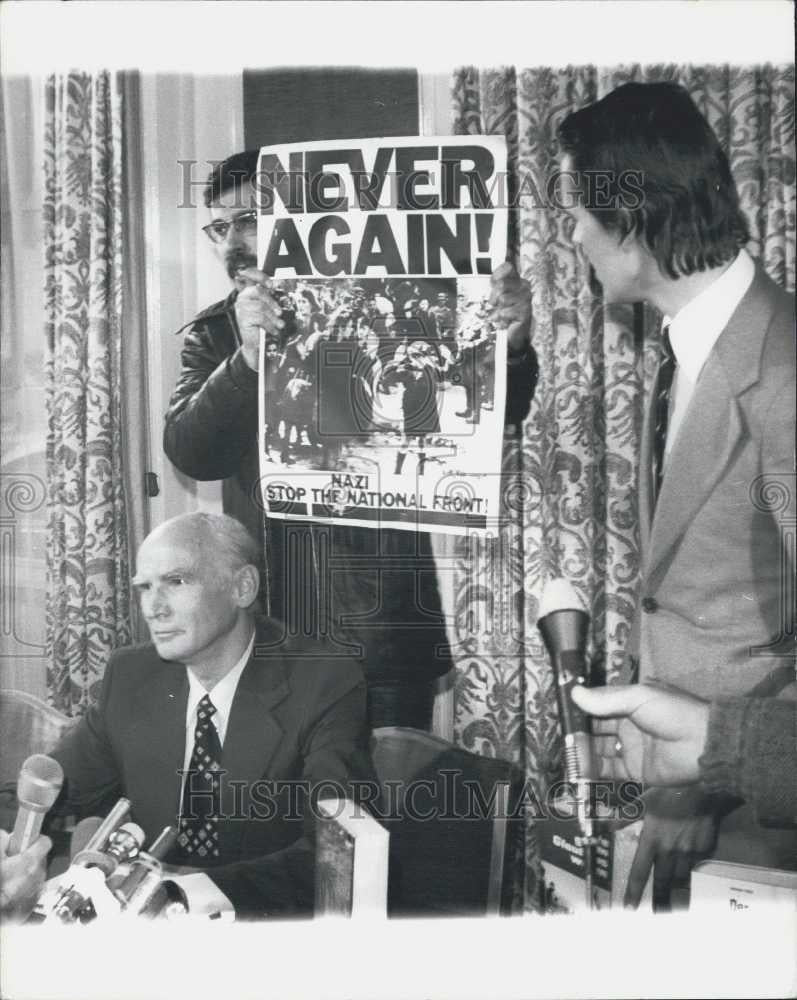 1977 Press Photo Freed: Former SS Colonel Hubert Meyer - Historic Images