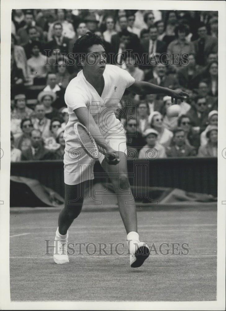 1958 Press Photo Althea Gibson Tennis Player Wimbledon Championship M.B. Hellyer - Historic Images