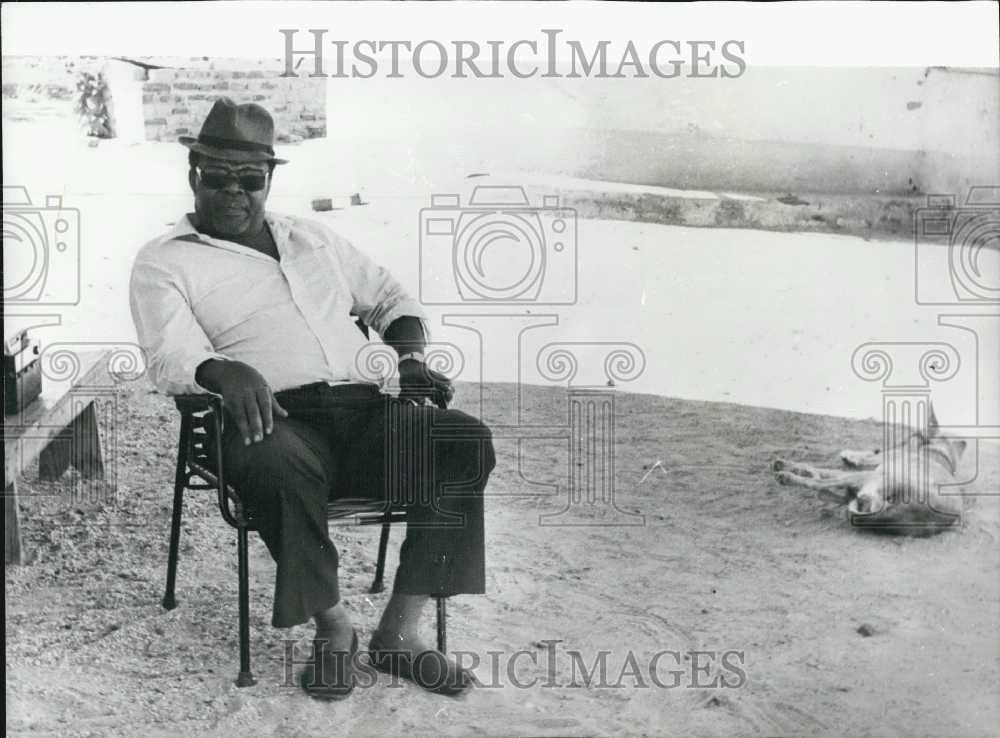 1980 Press Photo President of Zimbabwe Josiah Gumede - Historic Images