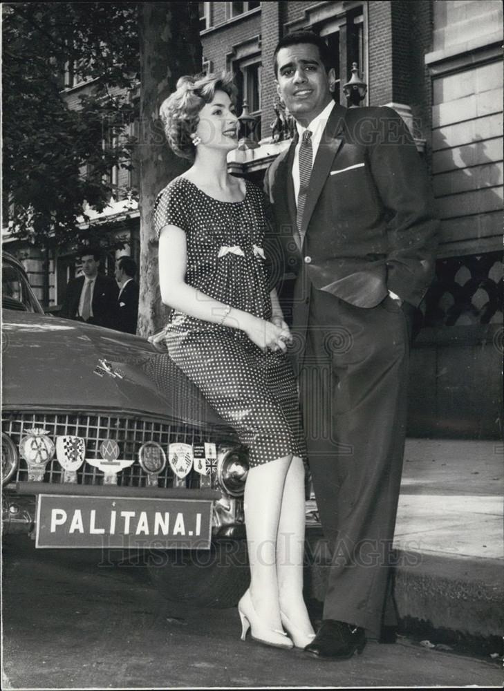 1958 Press Photo Jane Buckingham London Model Friend Prince Shiv Palitania - Historic Images