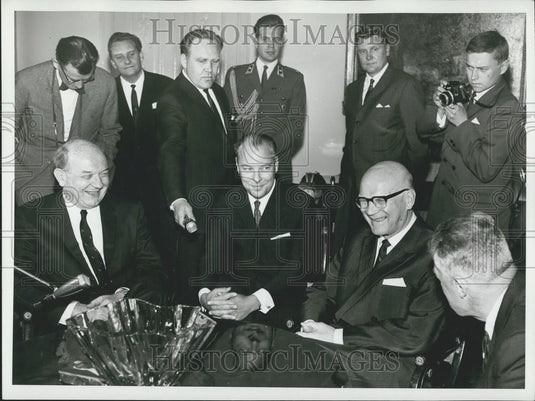 1966 Press Photo Dean Rusk with Finland's President Kekkonen - Historic Images