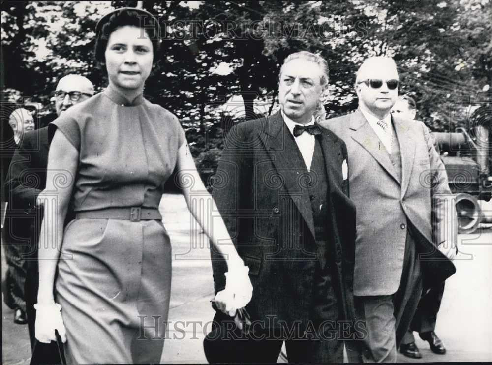 Press Photo French Minister Transport General Corniglion-Molinier Doctor Seebohm - Historic Images