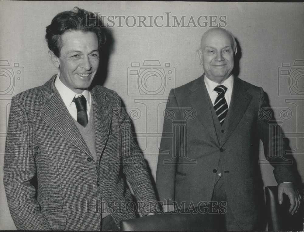 1976 Press Photo Francesco De Martino & Enrico Berlinguer, communist - Historic Images
