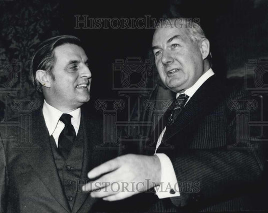 1977 Press Photo Vice President Walter Mondale Prime Minister Jim Callaghan - Historic Images