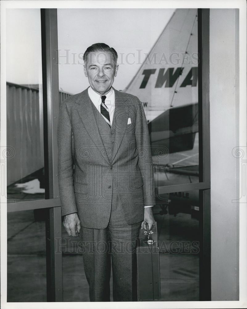 1962 Press Photo Henry Cabot Lodge TWA Super Jet Paris Trip Atlantic Institute - Historic Images