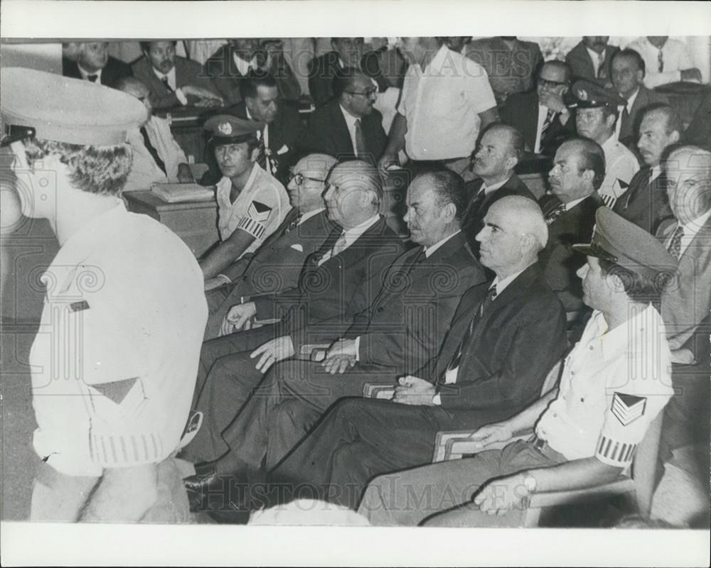 1975 Press Photo Greek Colonel George Papadopoulos Goes on Trial - Historic Images