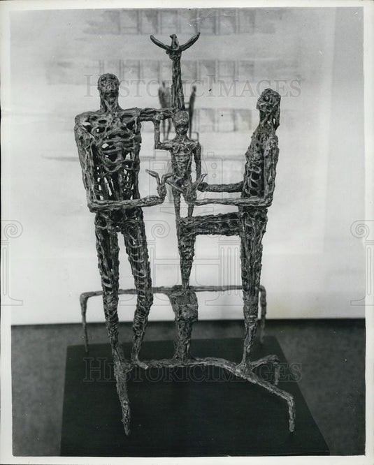 1954 Press Photo Sculptors' entries for a competition run by the T.U.C - Historic Images