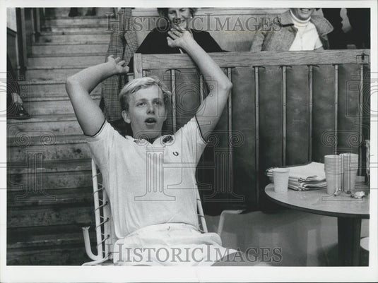 Press Photo Tennis Player Leif Johansson, Stockholm Open - Historic Images