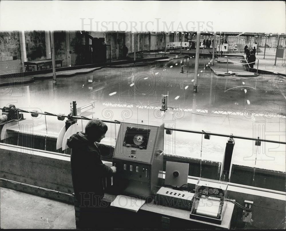 1969 Press Photo Model Of Thames River, Electronic Equipment Simulate Tidal Flow - Historic Images