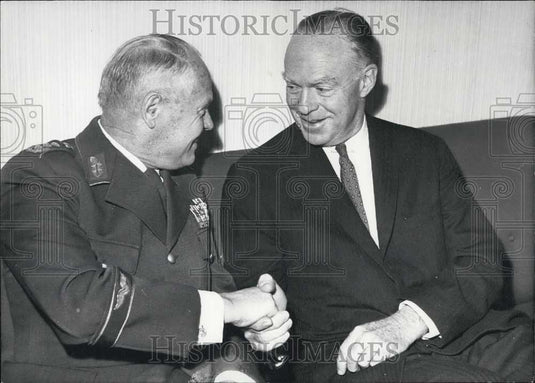 1960 Press Photo US Air Force Minister Budley C. Sharp visits Germany - Historic Images