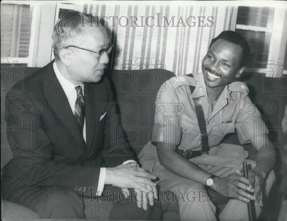 1967 Press Photo U-Thant General Gowan OAU Summit Meeting Kingshasa - Historic Images