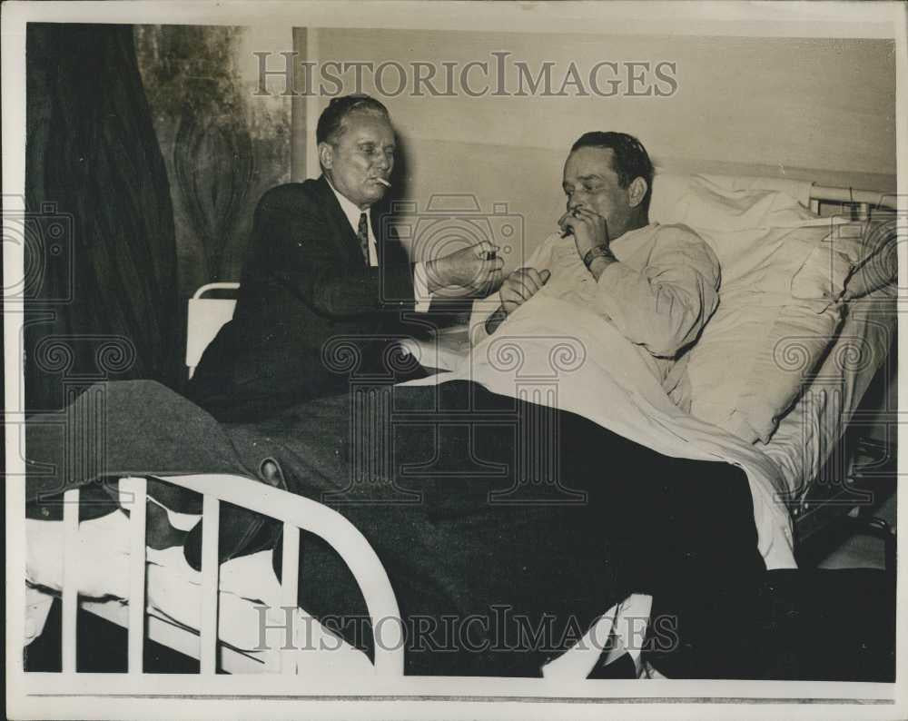1952 Press Photo Marshal Tito Visits Boris Kidrigh in Hospital - Historic Images