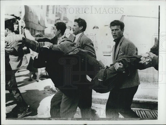 Press Photo Anti - Government Demonstrations in Athens Police Manhandle Rioter - Historic Images