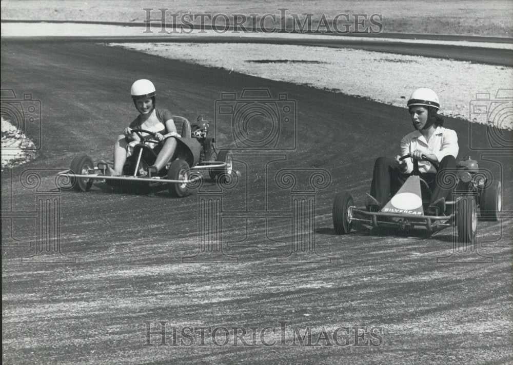 1962 Press Photo Go-Karts, 400-Metre Racing Course, Munich-Riem, Germany - Historic Images