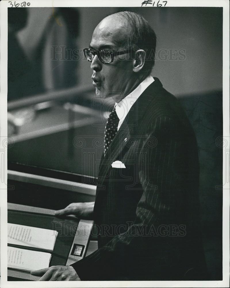 1978 Press Photo French President Giscard D&#39;Estaing at the UN - Historic Images