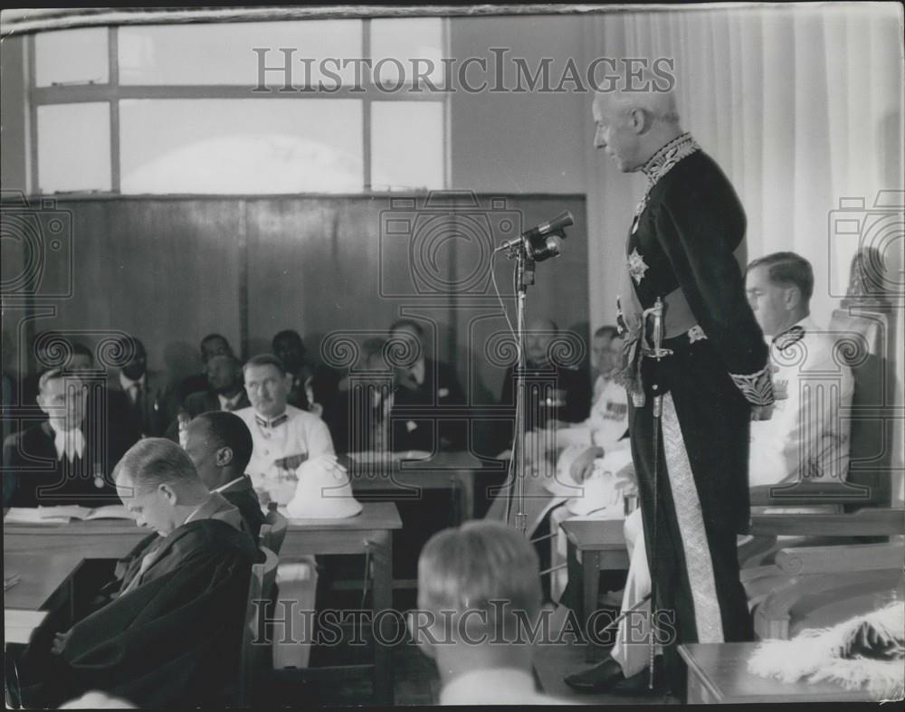 1961 Press Photo Sir John Maud, Legislative Council, Bechuamaland - Historic Images