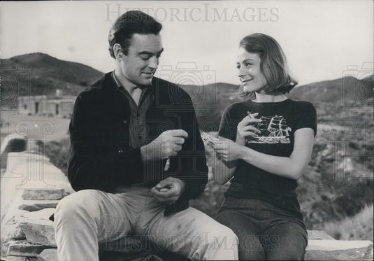 1963 Press Photo Richard Johnson and Annie Girardot Film The Other Woman-Spain - Historic Images