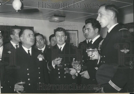 1956 Press Photo Admiral Barjot Of The French Navy - Historic Images