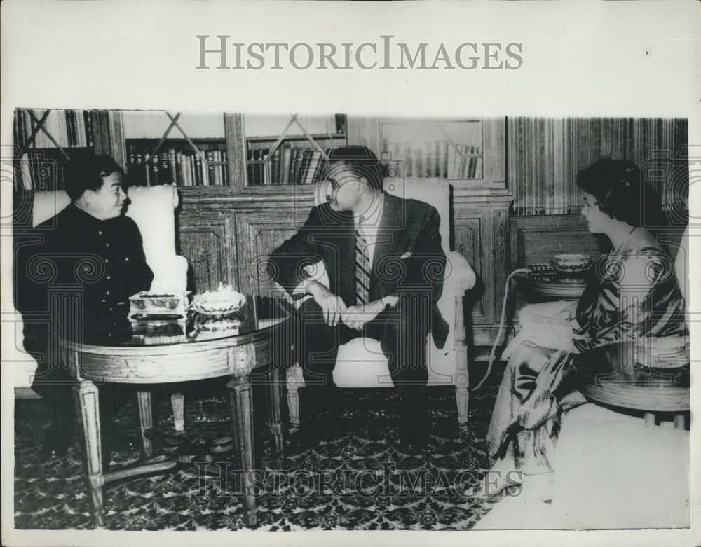 1959 Press Photo Prime Minister of Cambodia Visits President Nasser - Historic Images