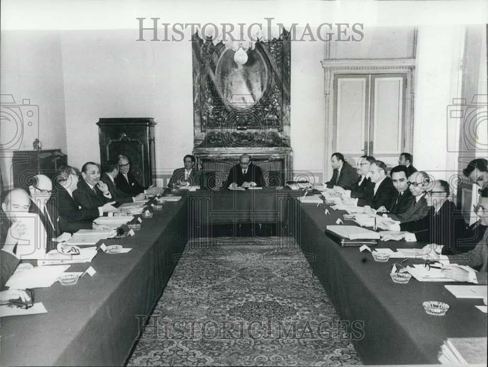 1971 Press Photo Egyptian Foreign Minister Mahmoud Riad Meeting Paris Arab - Historic Images