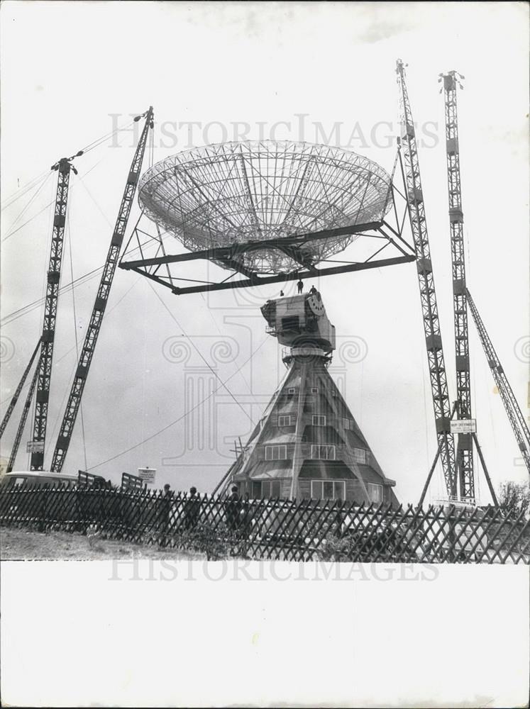 1956 Press Photo Concave Mirror Of German Radio Telescope, Munstereifel - Historic Images