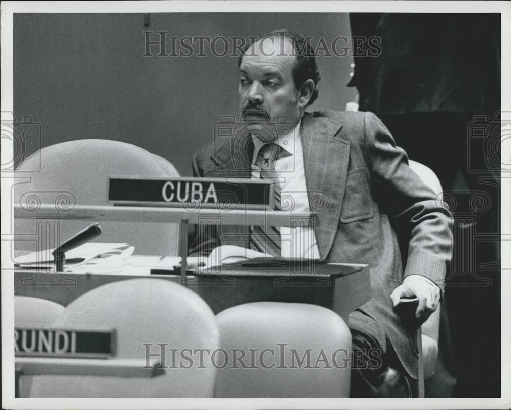 1979 Press Photo UN General Assembly,Isidore Malmierca Pcoli ,Cuba - Historic Images