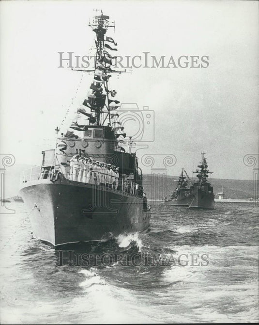 1969 Press Photo Day Of The Bulgarian Navy, Varna, Soviet Warships - Historic Images
