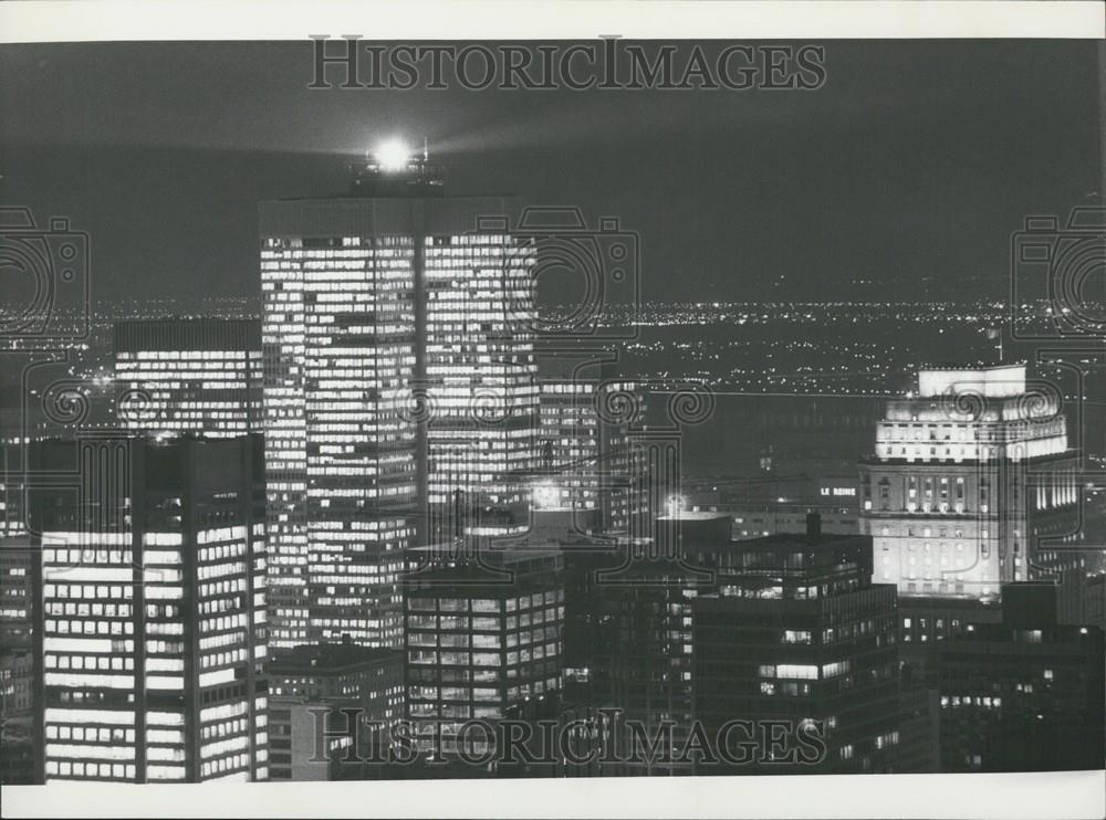 Press Photo Aerial Montreal Canada-City of the XXI Olympic summer games - Historic Images