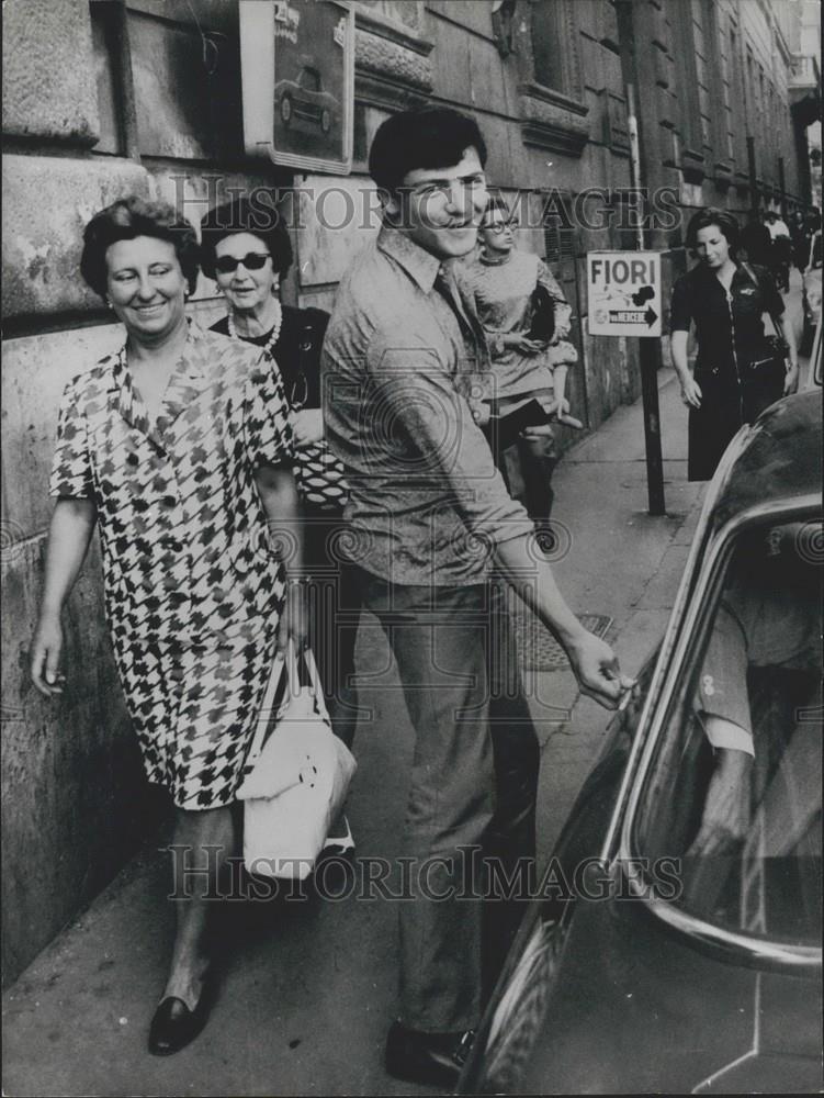 1971 Press Photo Hijacker Raffaele Minichiello Released From Prison - Historic Images