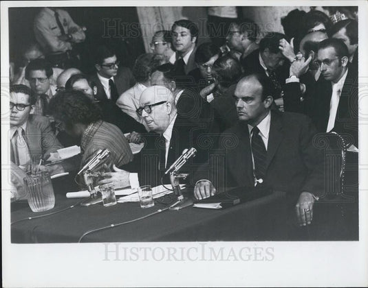 1973 Press Photo John Wilson John Ehrlichman Speaking Trial - Historic Images